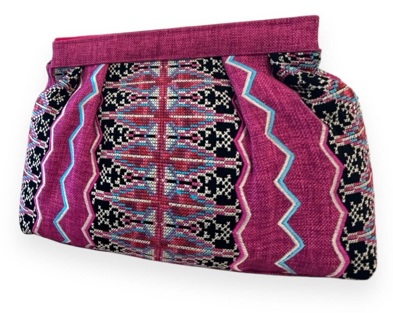 ZD SUZANI Fuchsia Rim Tatreez Clutch