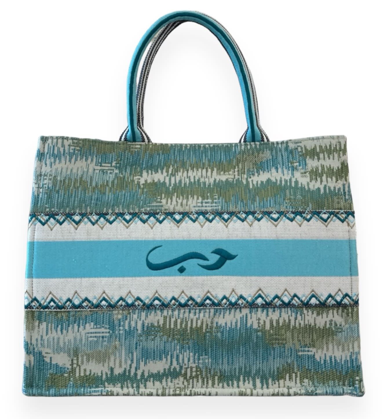 ZD SUZANI Blue Daftar Tote Bag "Hub"