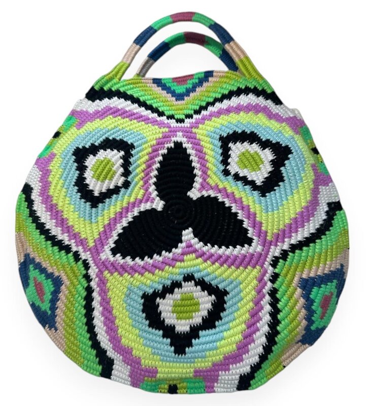 YOLA JAHSHAN FASHION Green Multi-Color Round Handbag