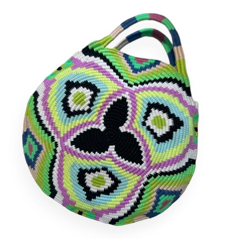 YOLA JAHSHAN FASHION Green Multi-Color Round Handbag