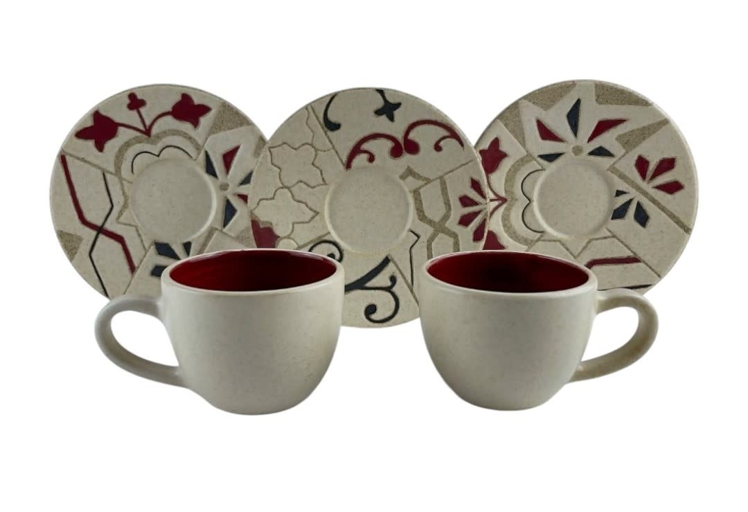 MERATH ART Alhambra Design - Turkish Coffee Cups set of 6