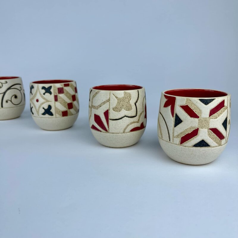 MERATH ART Alhambra Design - U-shape Cups