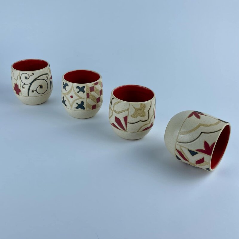 MERATH ART Alhambra Design - U-shape Cups