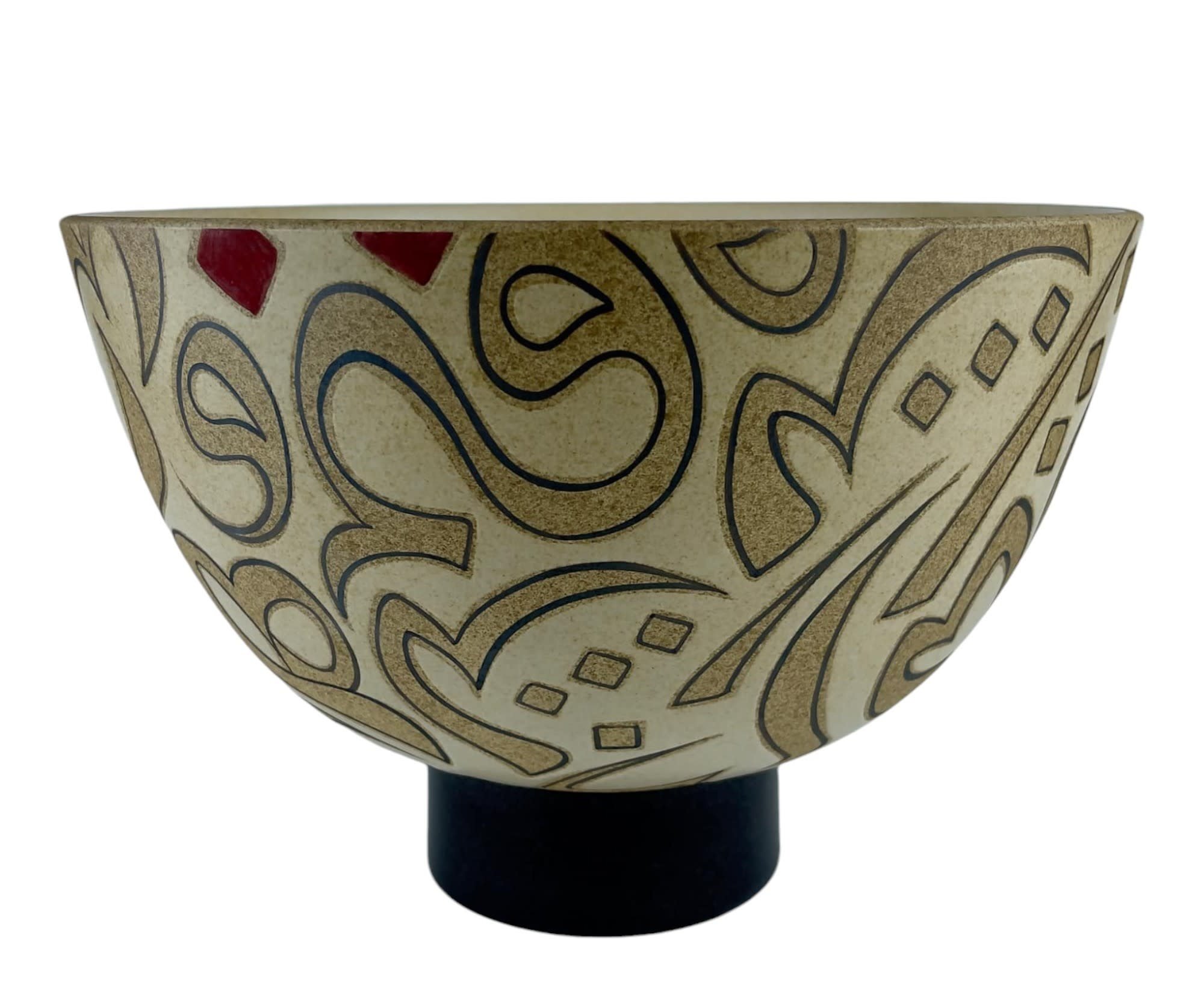 MERATH ART InkScript Design -  High-Footed Bowl