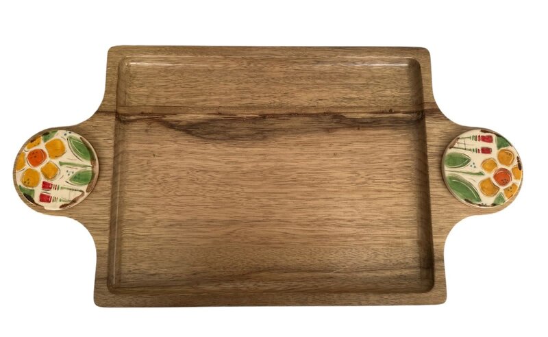 MERATH ART Vintage Designs - Rectangular Wooden Tray