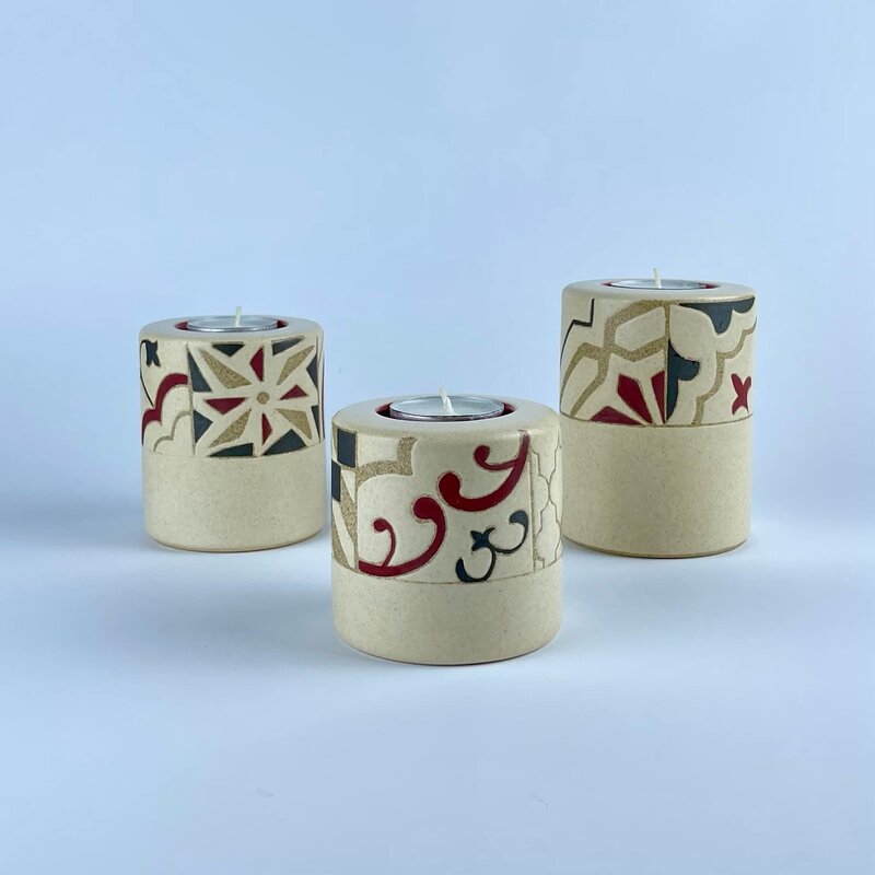 MERATH ART Alhambra Design - Medium Islamic calligraphy candle Holder