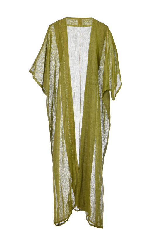 LAM COLLECTIONS Long green bisht with embroidery