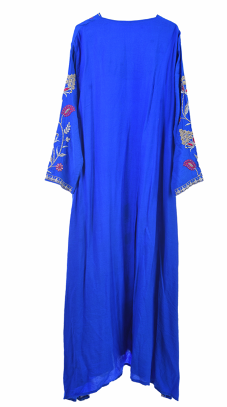 NK COUTURE Navy Blue abaya with handmade embroidery