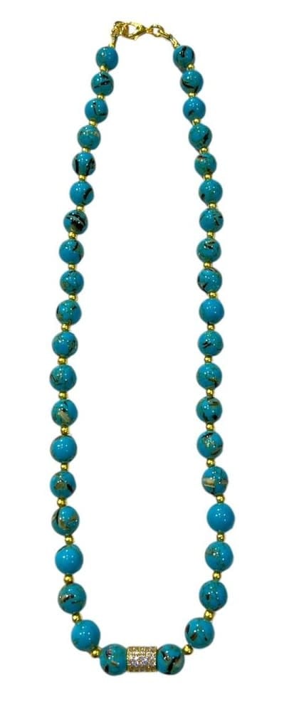 GOLD PLATED BEADS NECKLACE