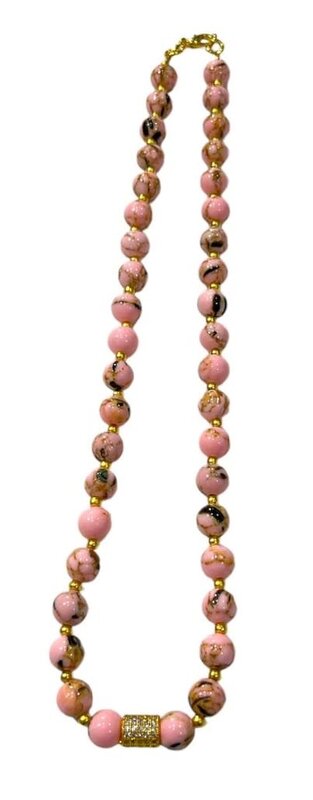 GOLD PLATED BEADS NECKLACE