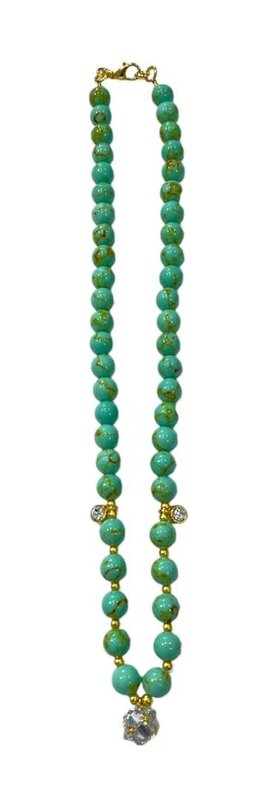 GOLD PLATED BEADS NECKLACE