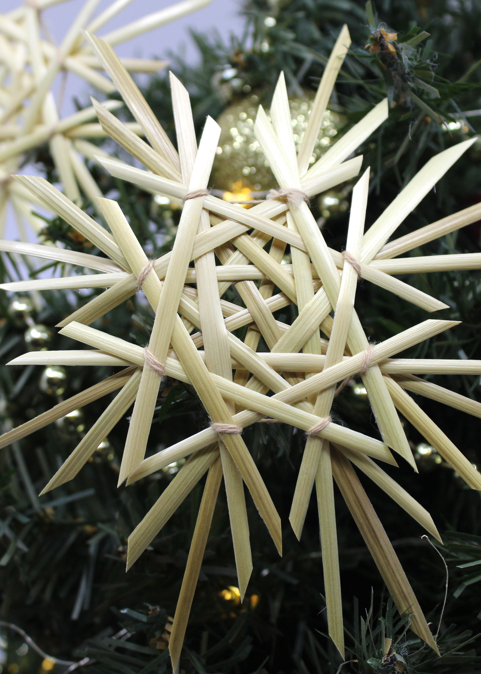Straw Snowflake Ornament