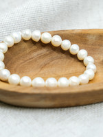 None Stud Pearl Bracelet and Earring Set