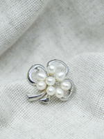 None Clover and Pearl Brooch