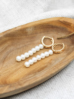 None JEWELRY - 7 Pearl Drop Down Earrings