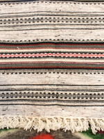 None HOME -Runner  80'' x 50'' Wool with Red, Grey, and Oatmeal Pattern