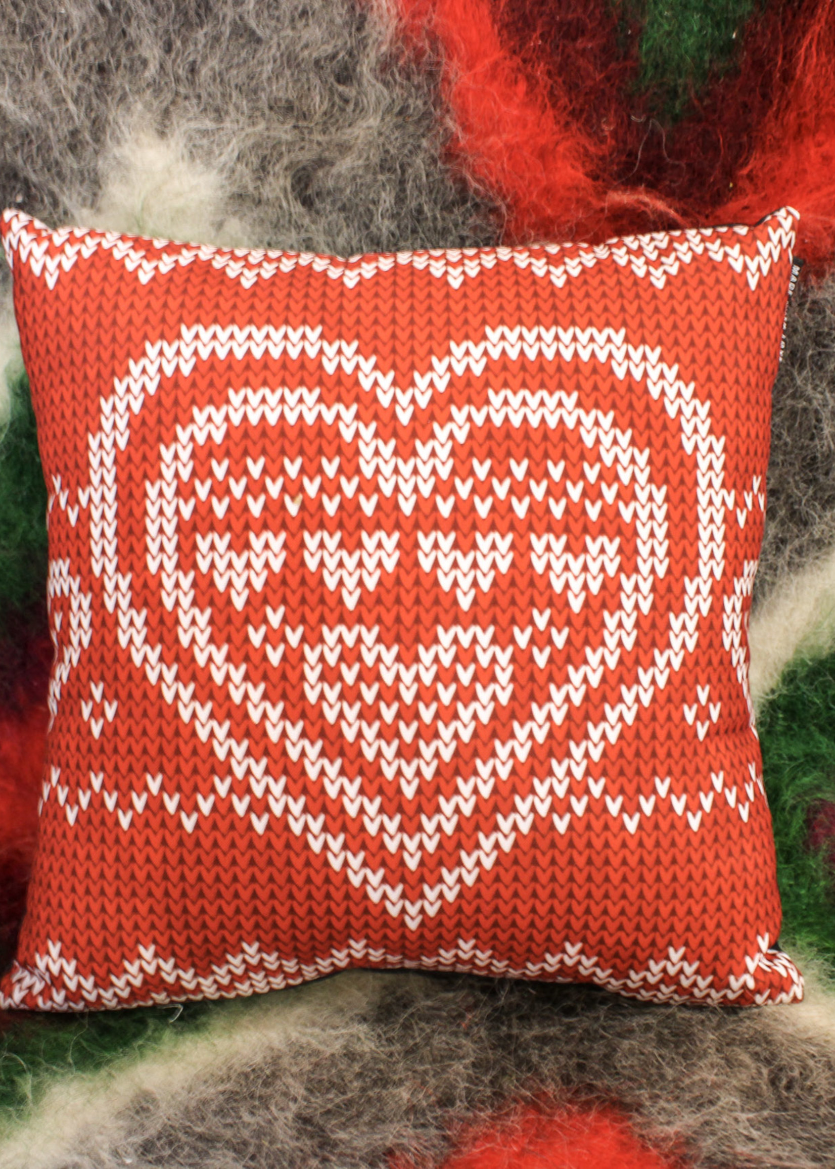 None Printed “Stitched” Heart Pillow