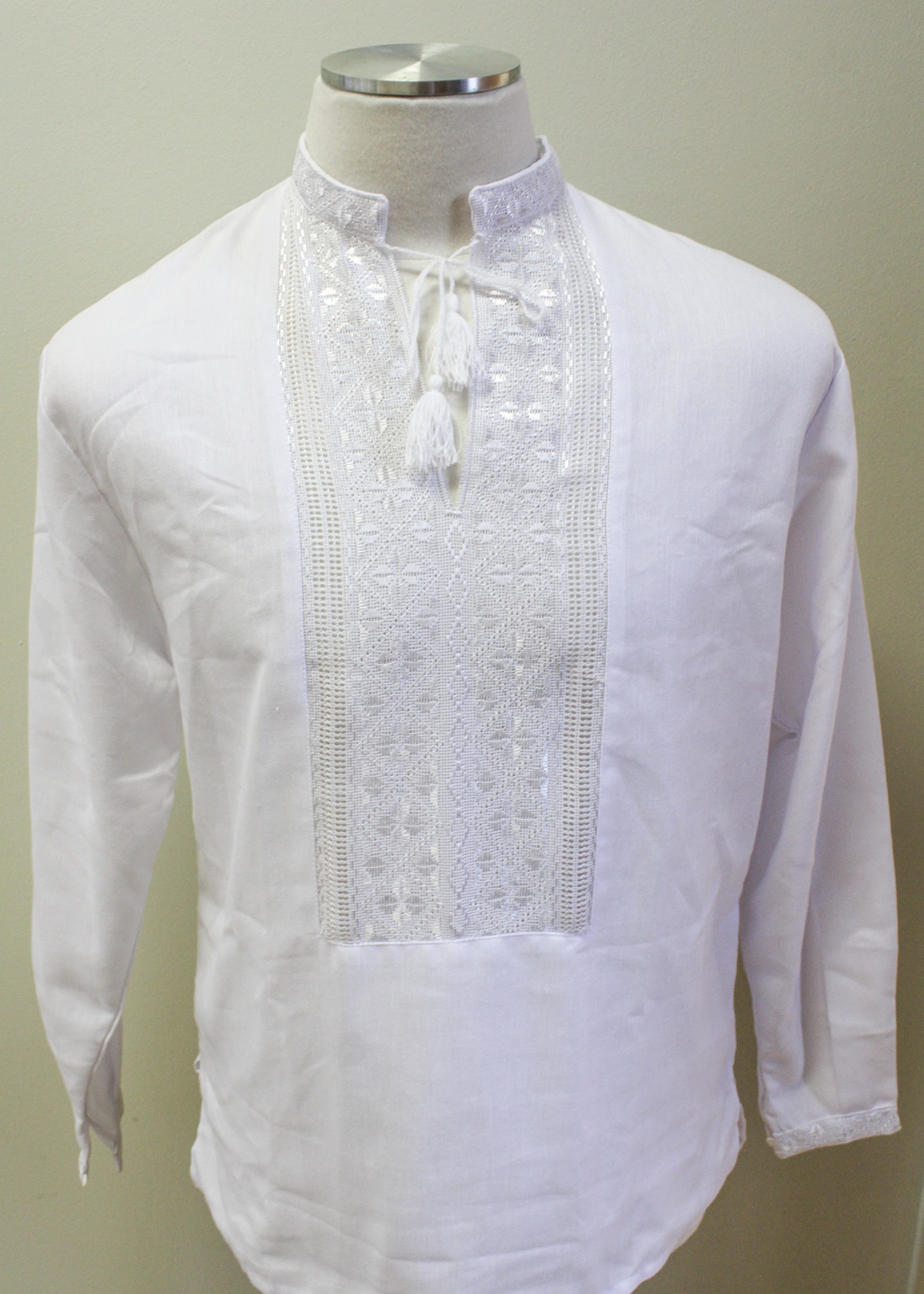 Shirt (Men's) (L)  White with Silk White