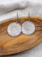 None Patterned Circle Earrings