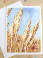 None ''Wheat Stalks'' Card (Birthday)