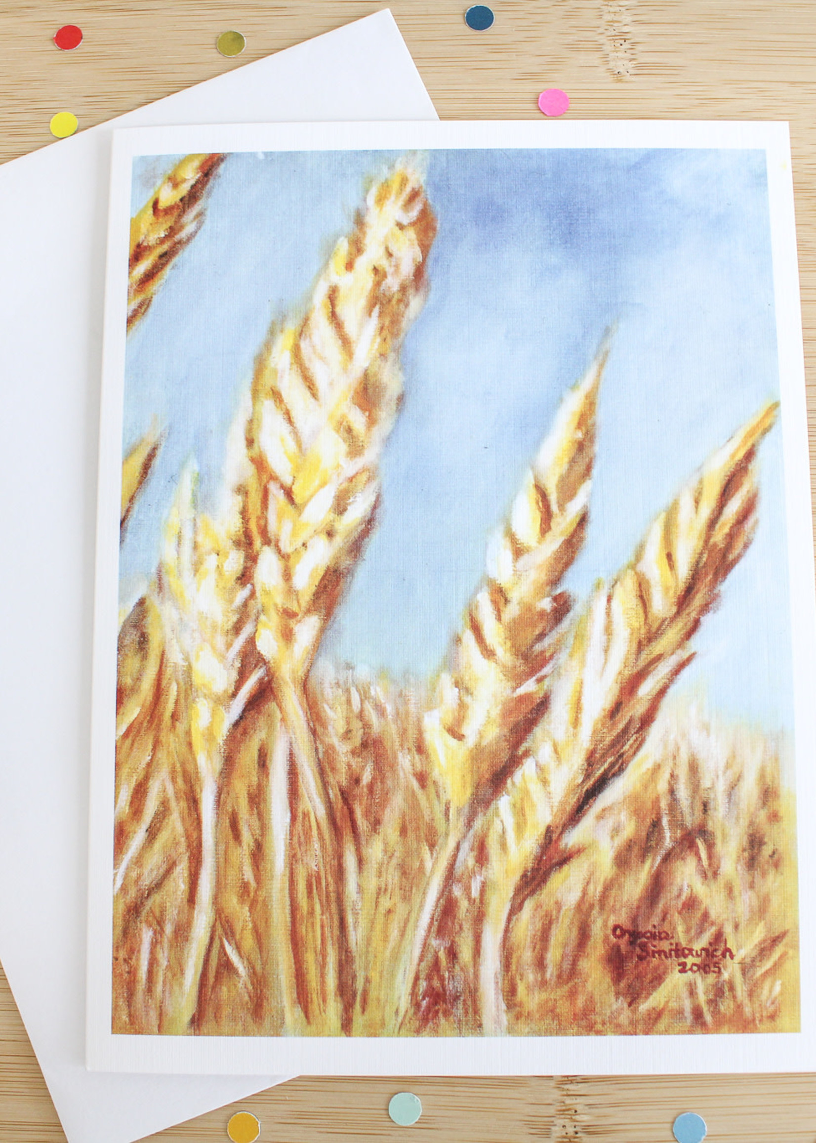 None ''Wheat Stalks'' Card (Birthday)