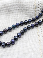 None JEWELLERY - Navy Pearl Necklace