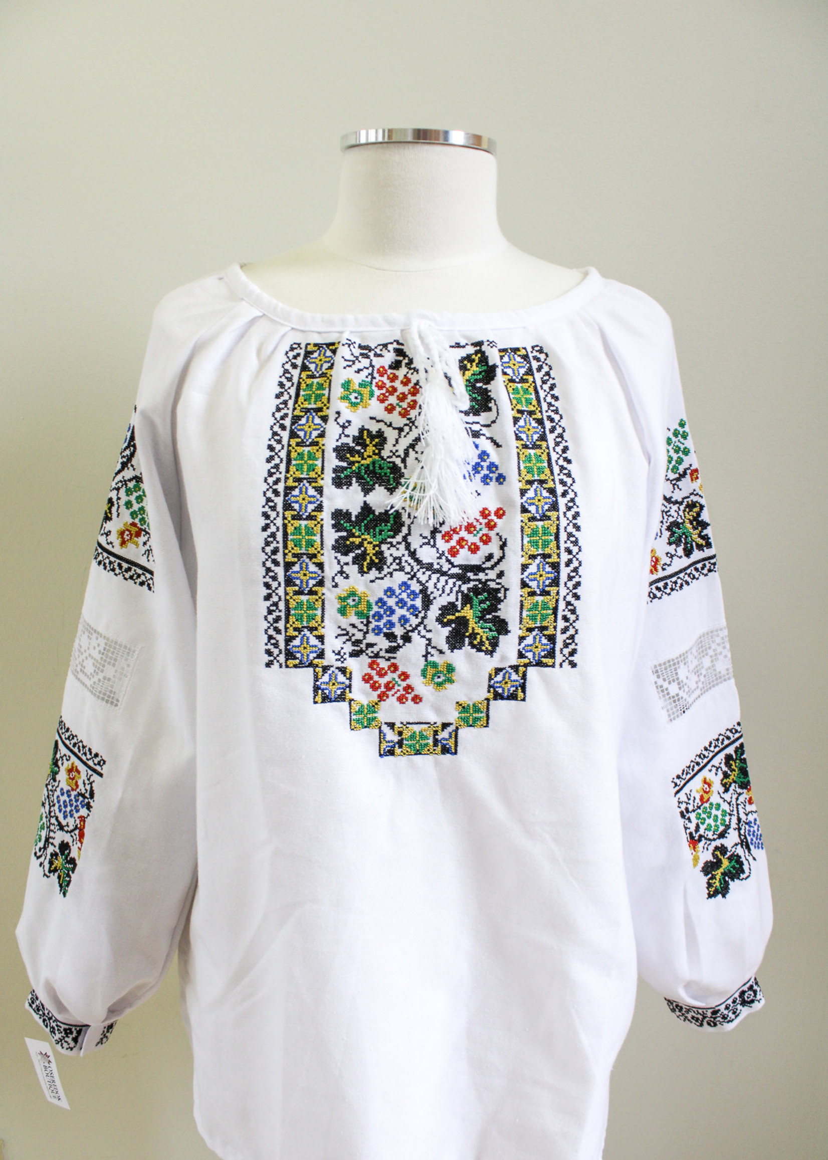 VYSHYVANKA - White/Black/Blue/Brown/Green/ Yellow Embroidery, Bust 116 cm / 46"