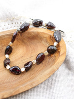 None ACCESSORIES - Tumbled Natural Garnet Bracelet