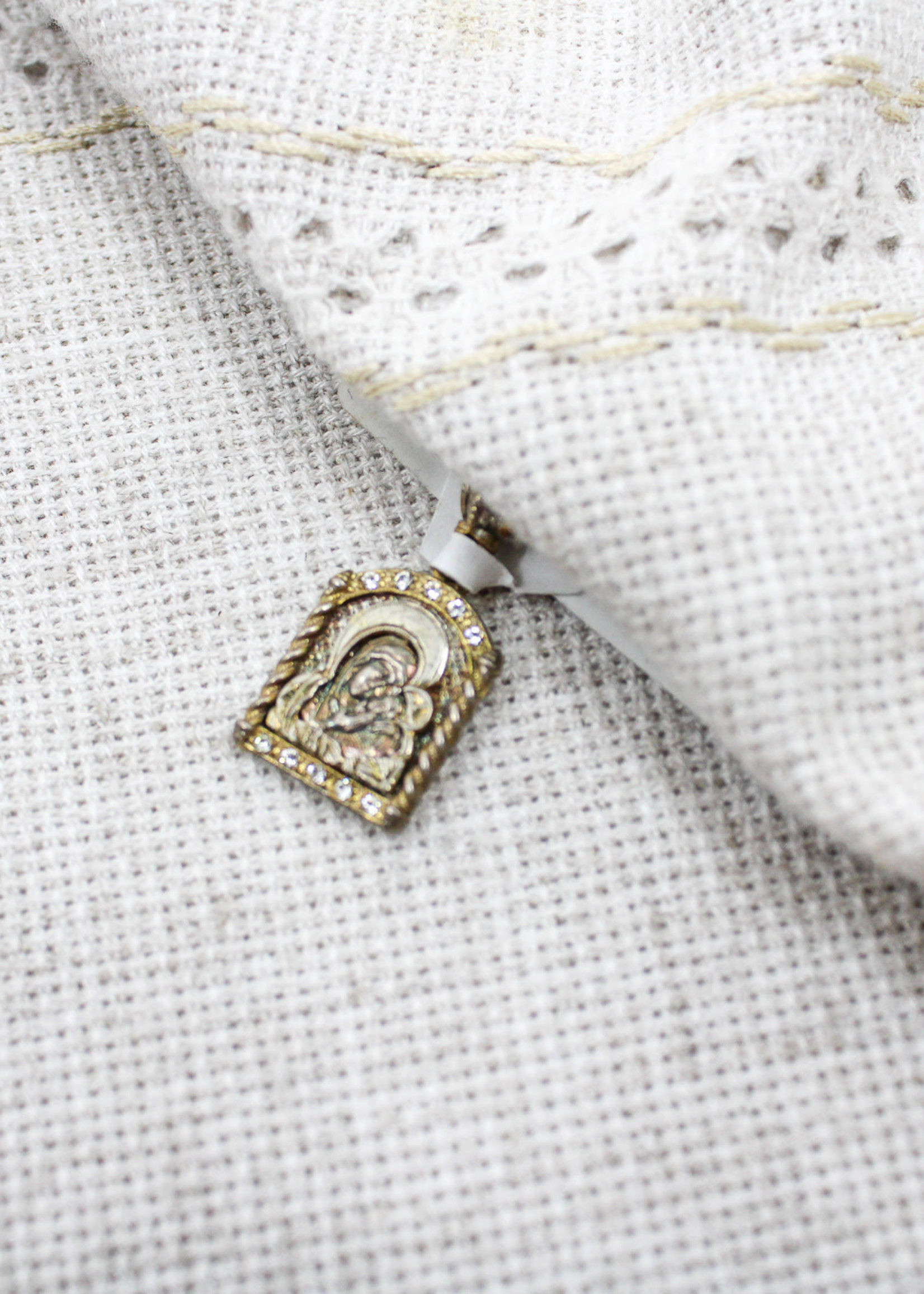 None JEWELRY - Icon Sterling Silver Enamelled Mother and Child Pendant