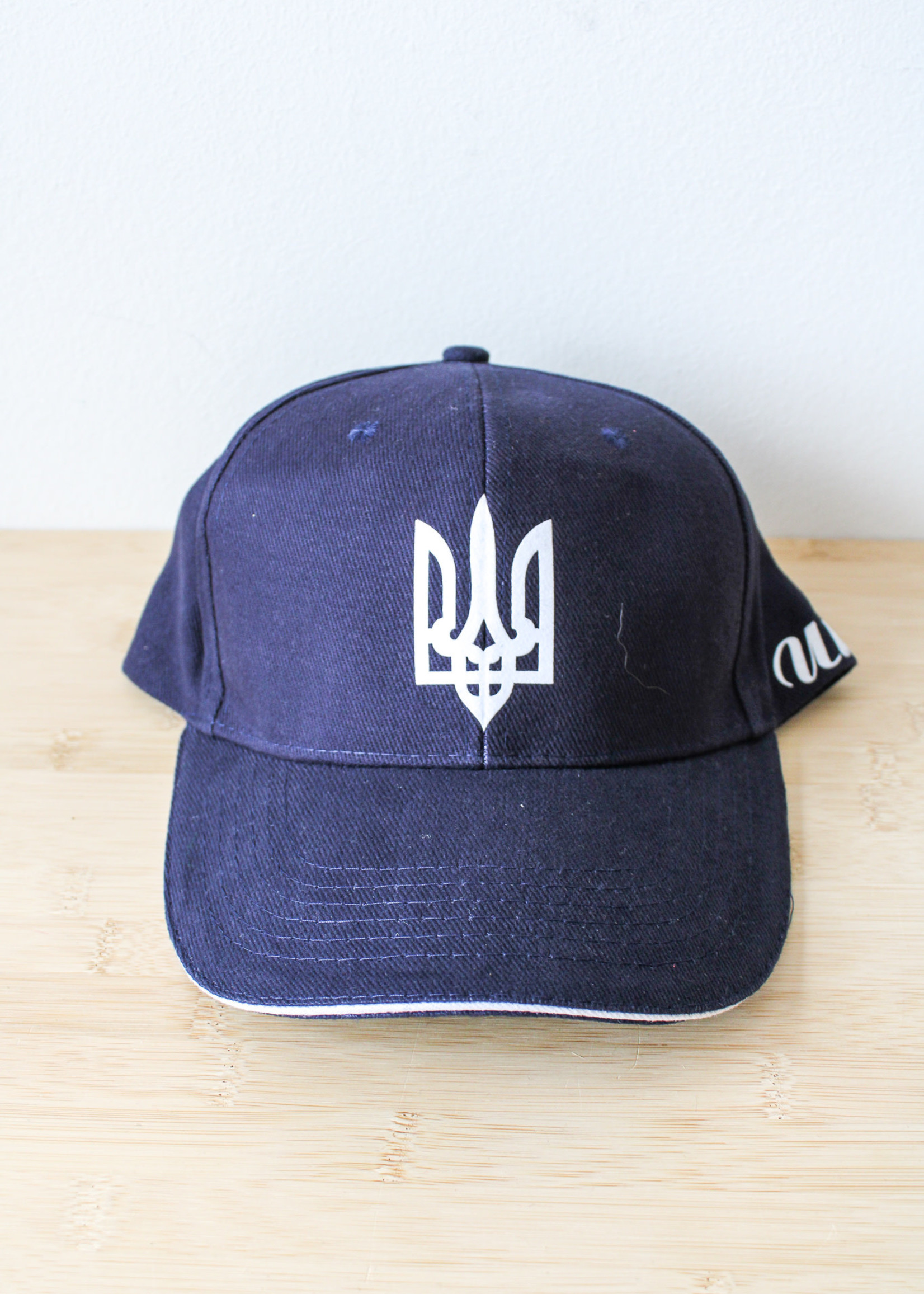 CAP  -Navy Blue  Baseball hat  with  Tryzub and  sign  Ukraine
