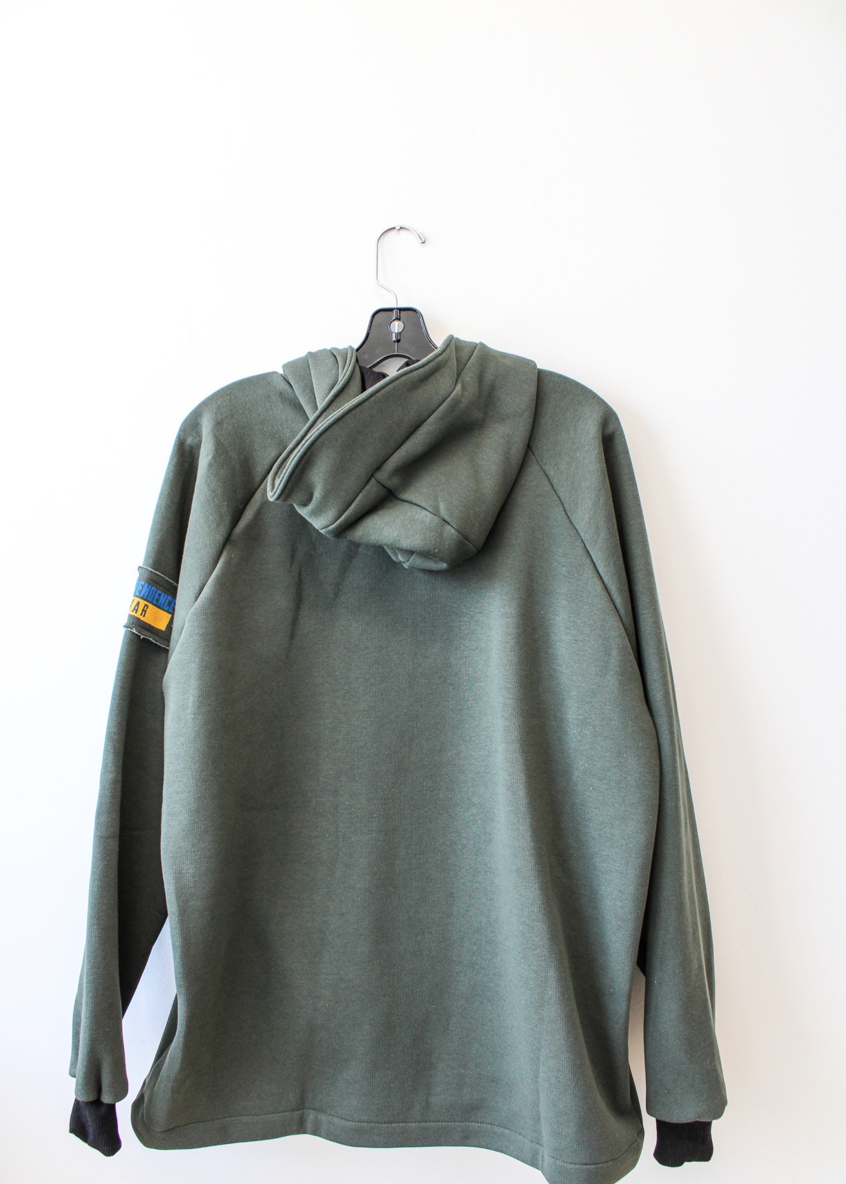 APPAREL -  (M) Hoodie Olive Green, "We are from Ukraine" XL