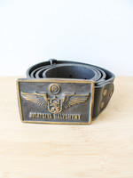 ACCESSORIES - BELT - Black with Square Buckle