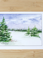 None Snowy Trees Card (Blank)