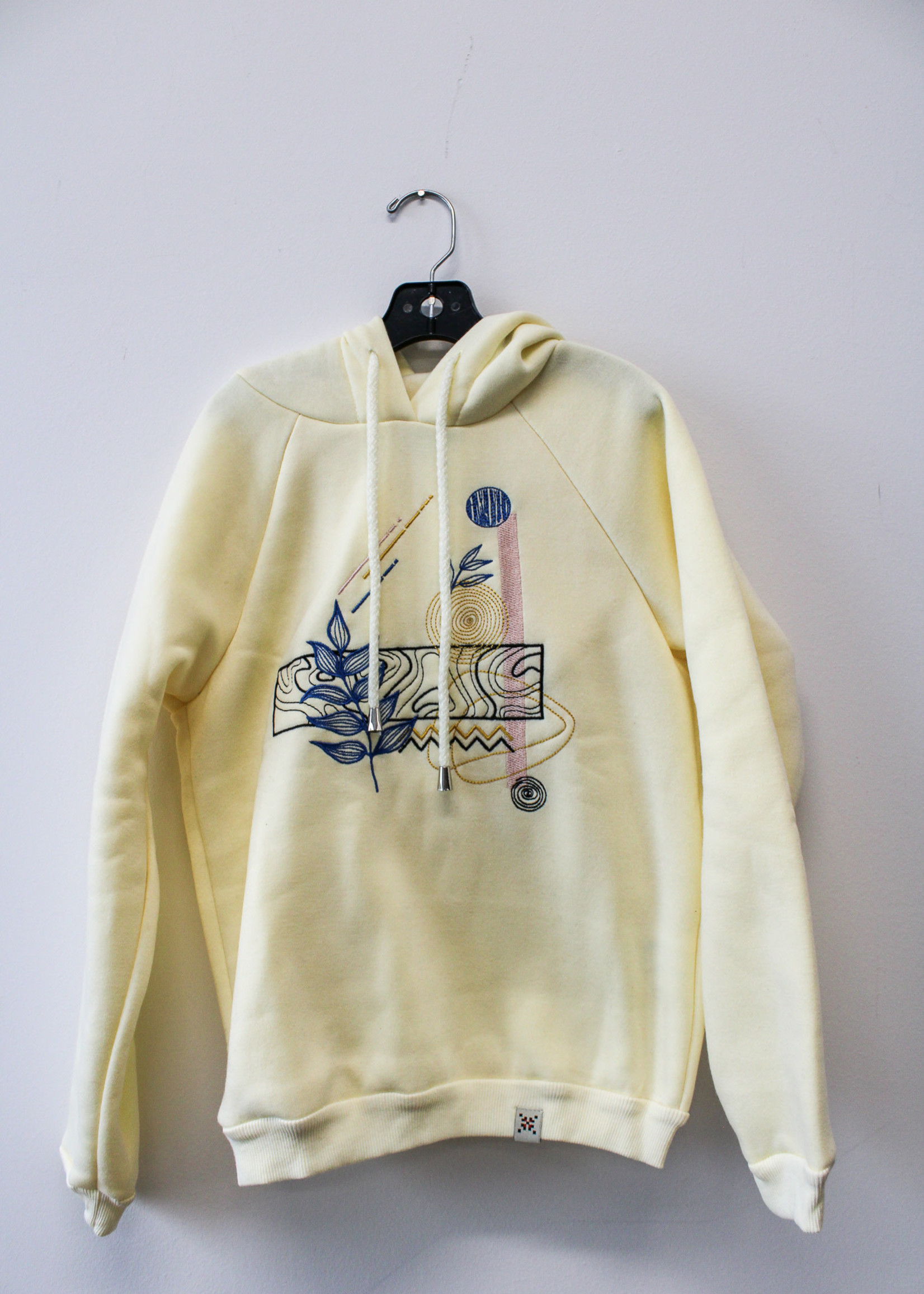 KIDs - Sweatshirt Yellow Hoodie with Blue/ Black,( Large/ 140cm )