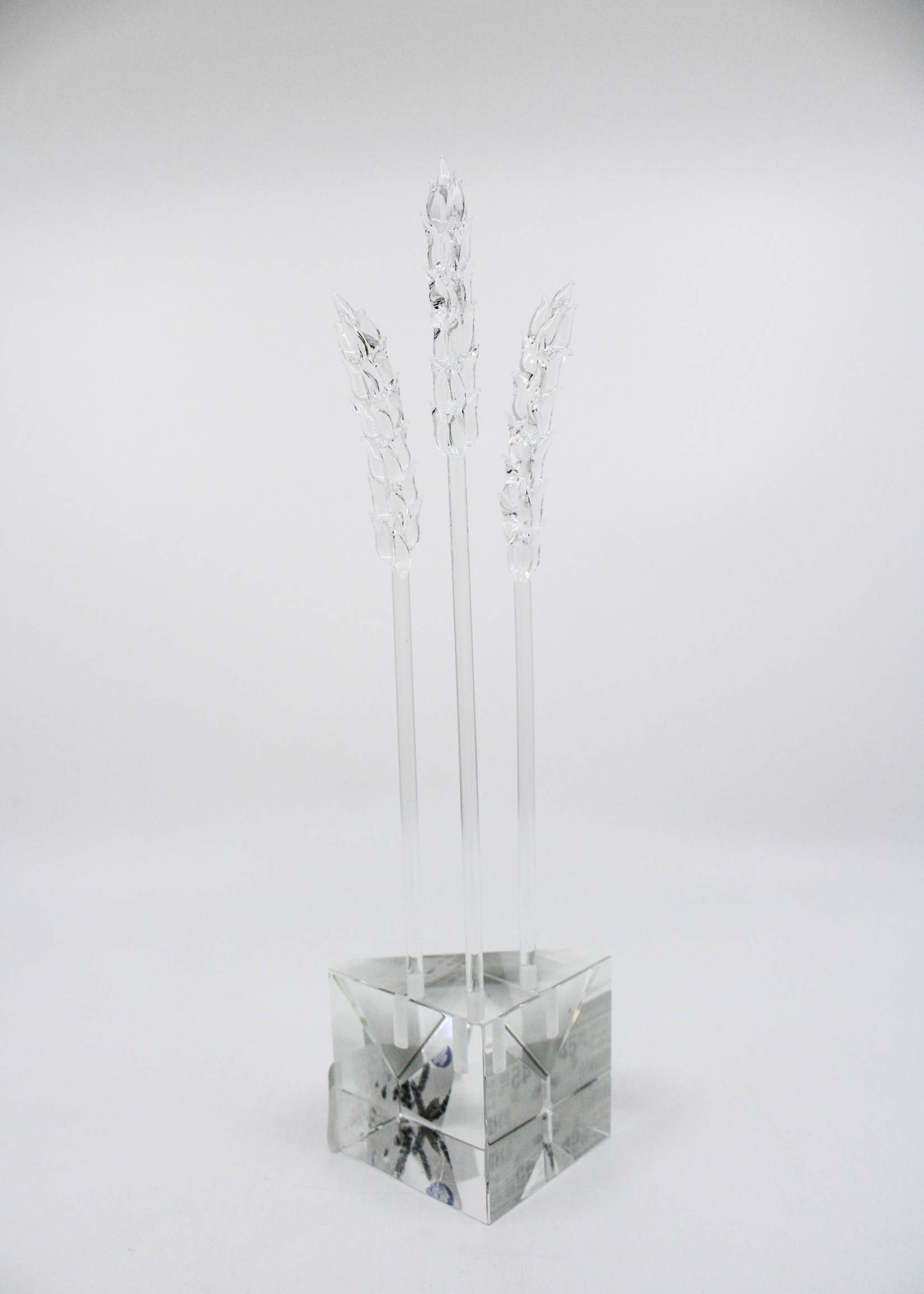 DECOR -3-Pieces of Wheat Bundle Clear by Berting Glass-