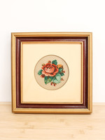 ART -  Vintage Embroidery, Cross Stitching Rose