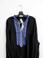 VYSHYVANKA -(M) - Black/ Blue/ White Embroidery Size 5 XL