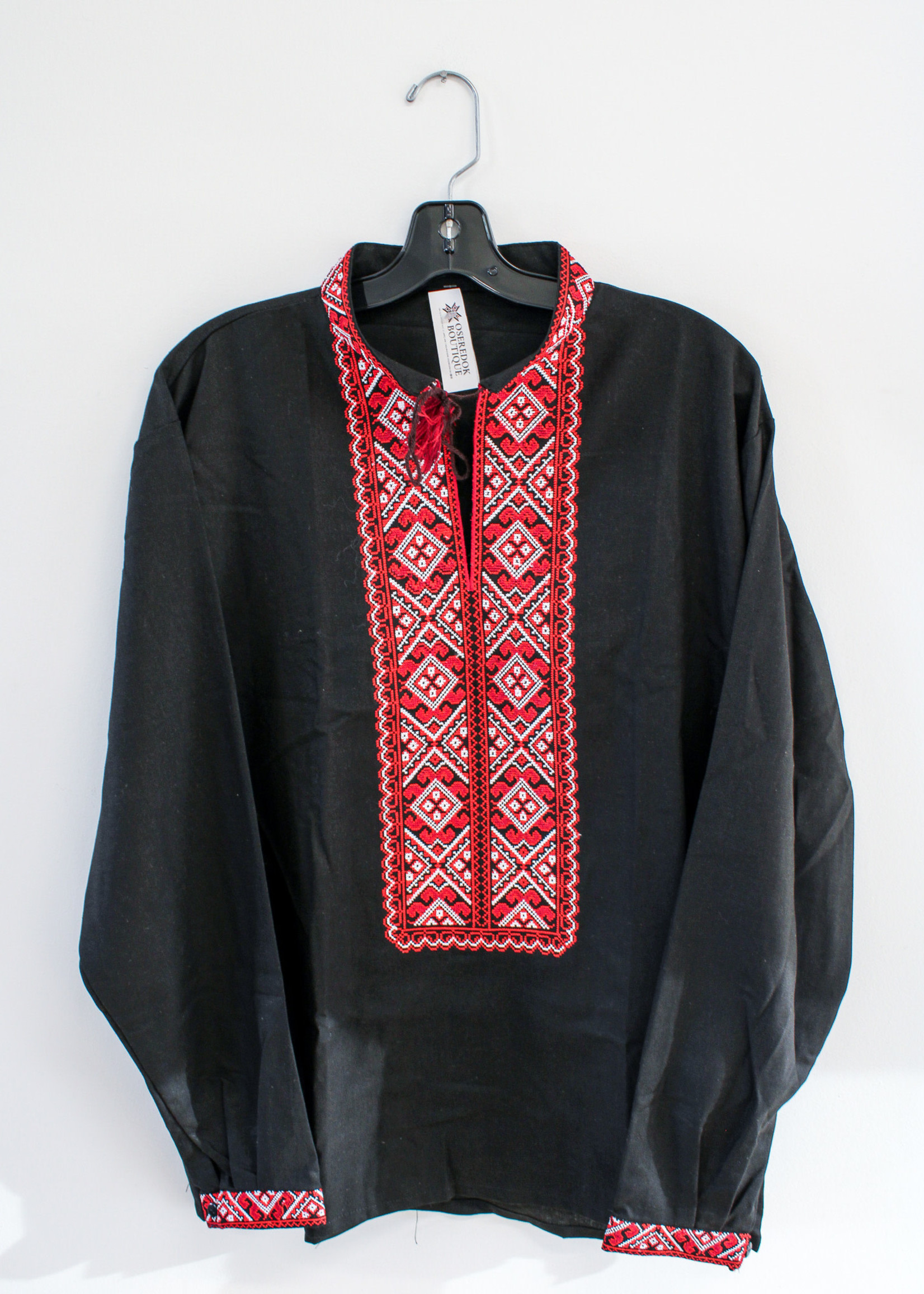 APPAREL - (M) Vyshyvanka Black/ Red Embroidery