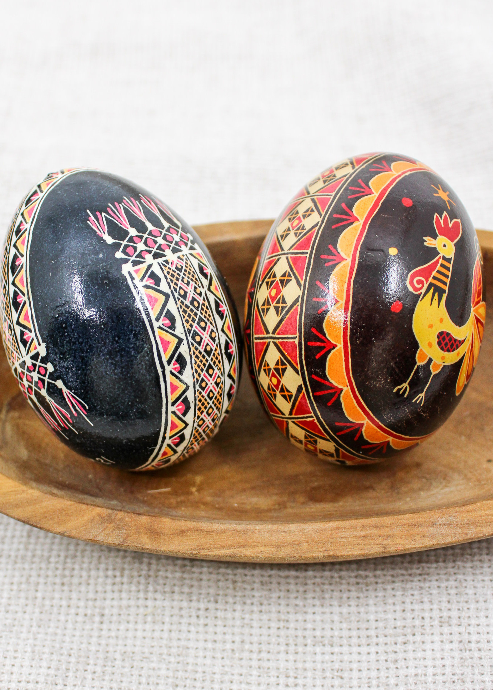 PYSANKA -  Handmade, Hutsul  (region) style decorated eggs,