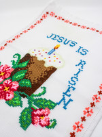 HOME -Easter Basket Cover Wide, Handmade Embroidery, Ukraine