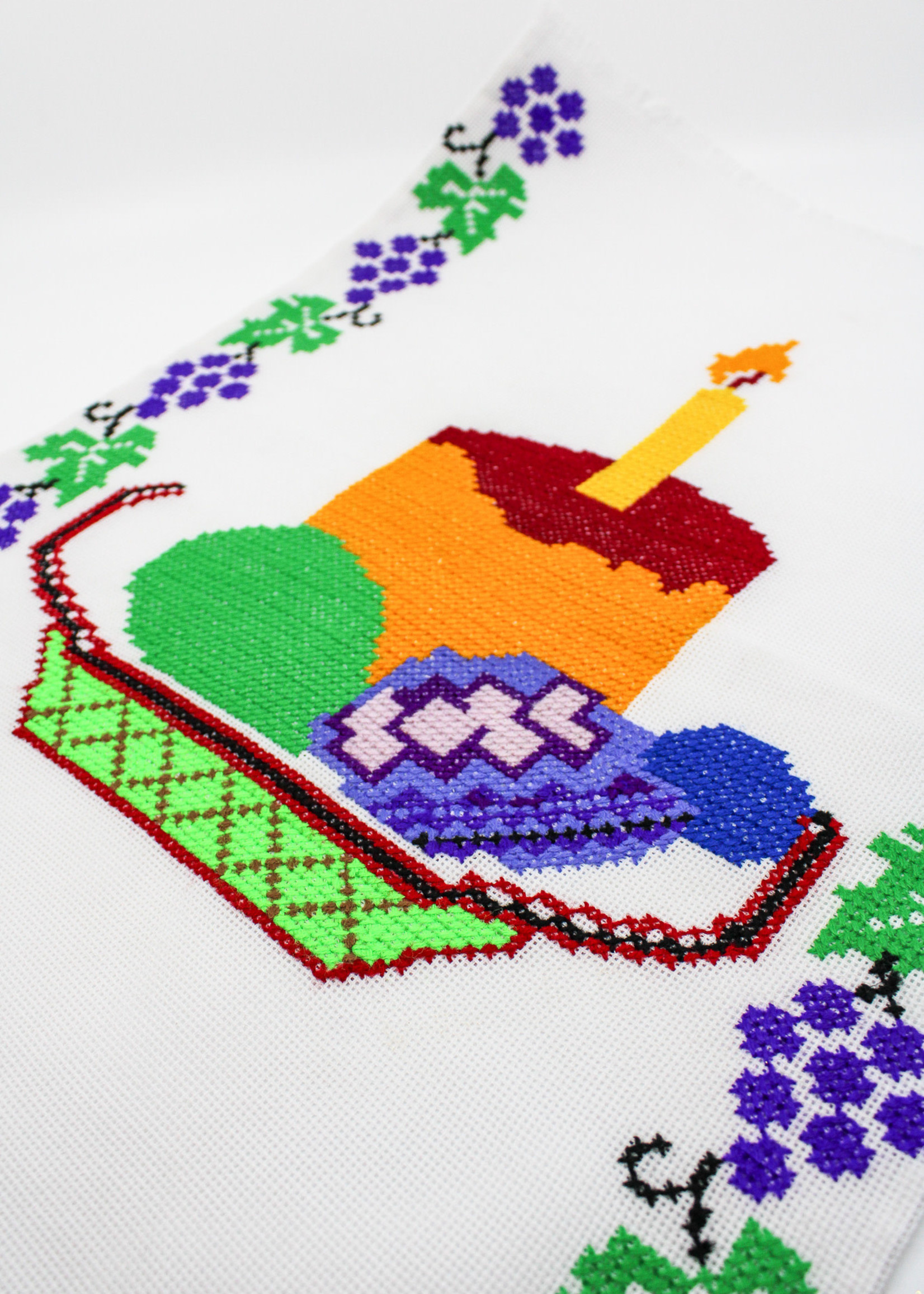 HOME -Easter Basket Cover Wide, Handmade Embroidery, Ukraine