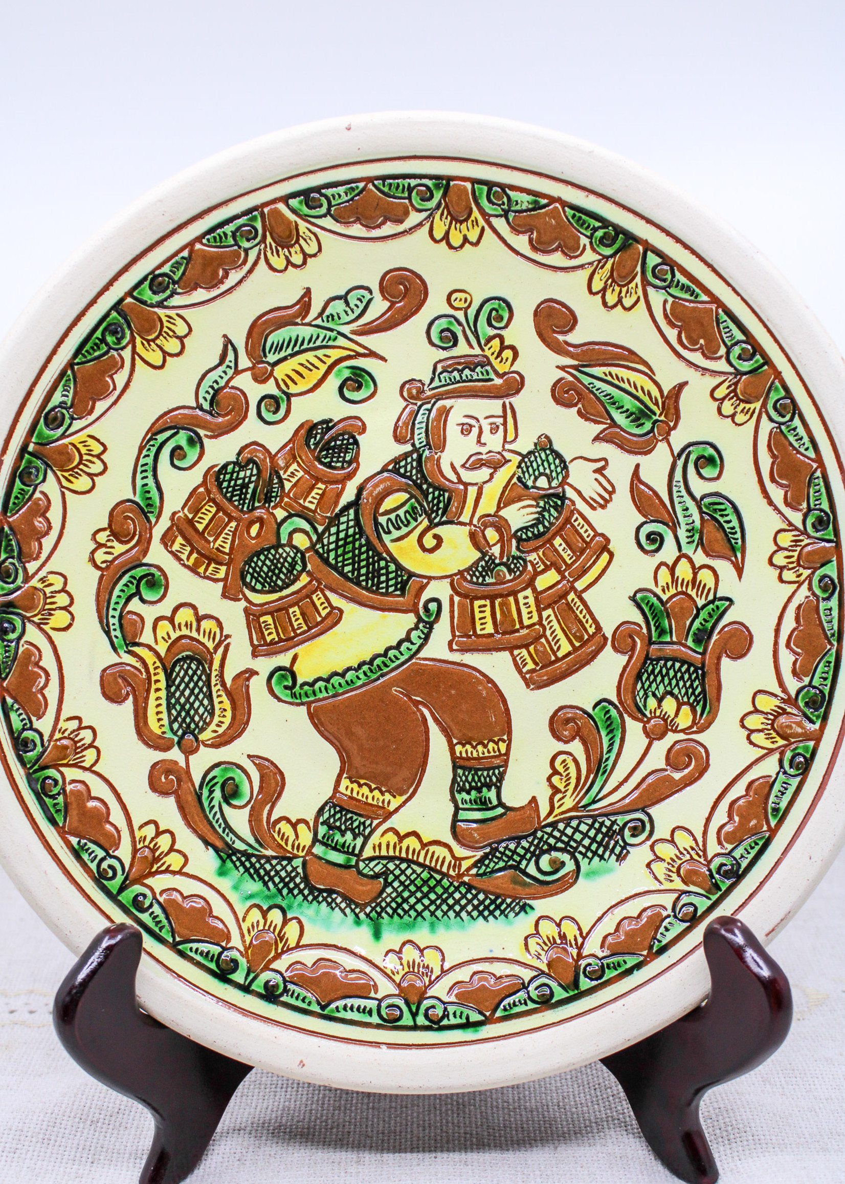 HOME -  Big Plate Kosiv Hand painted souvenir, pottery