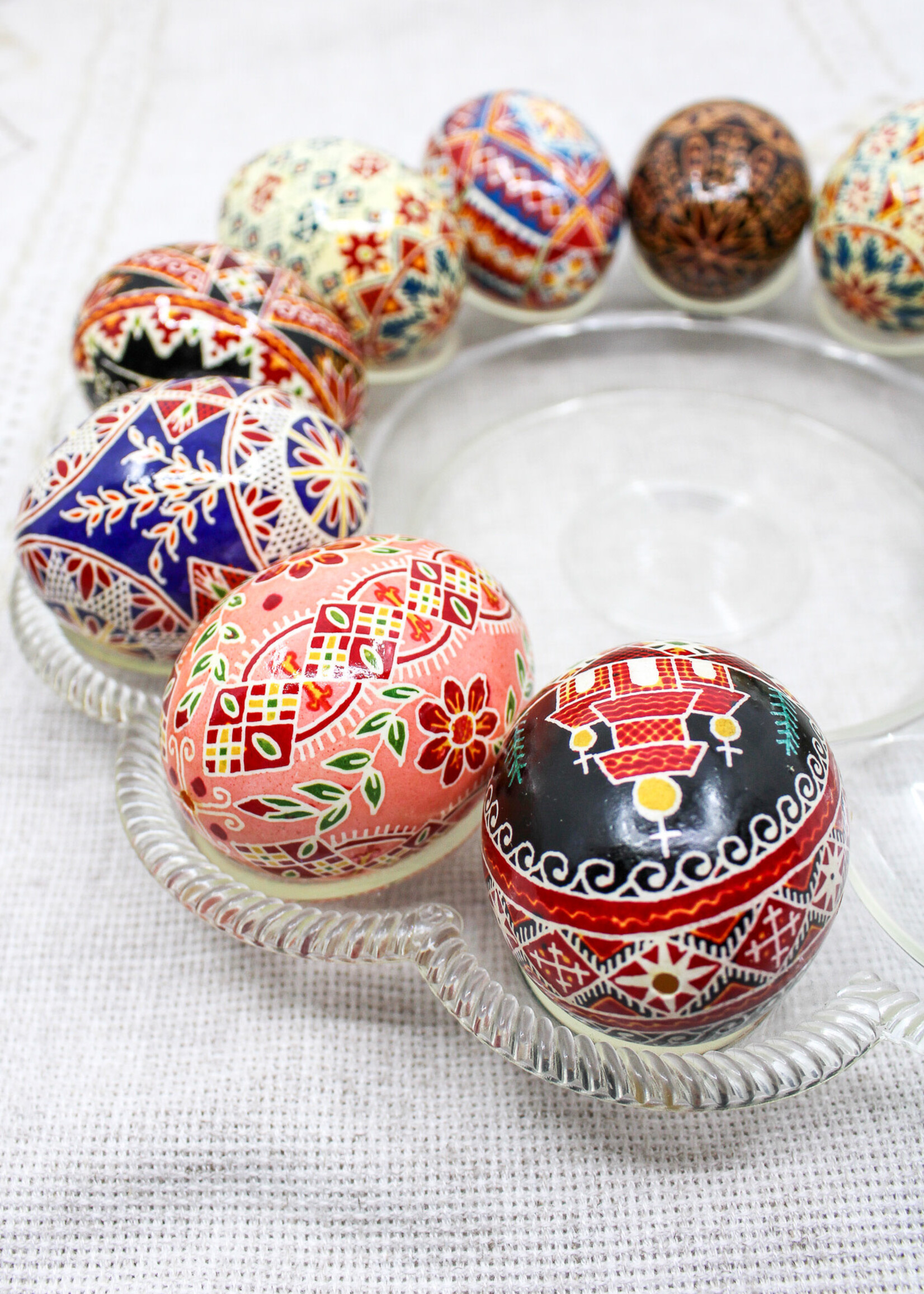 PYSANKA -  Hutsul &Trypillian  (region) style handmade decorated eggs,