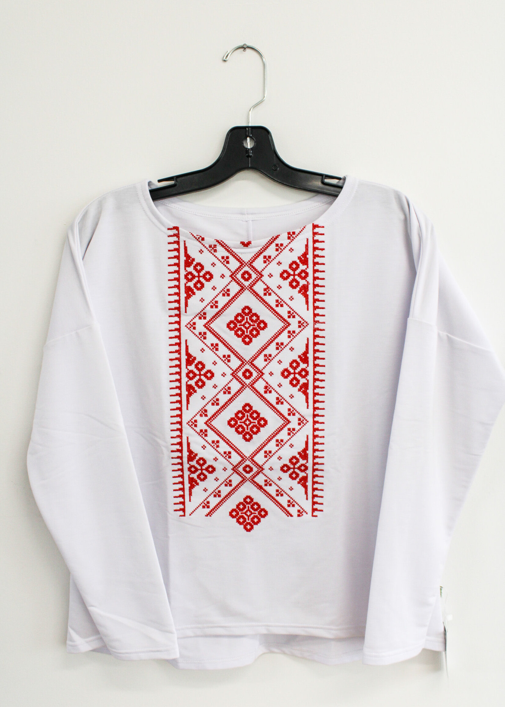APPAREL -SWEATSHIRT - (W) White with Red embroidery