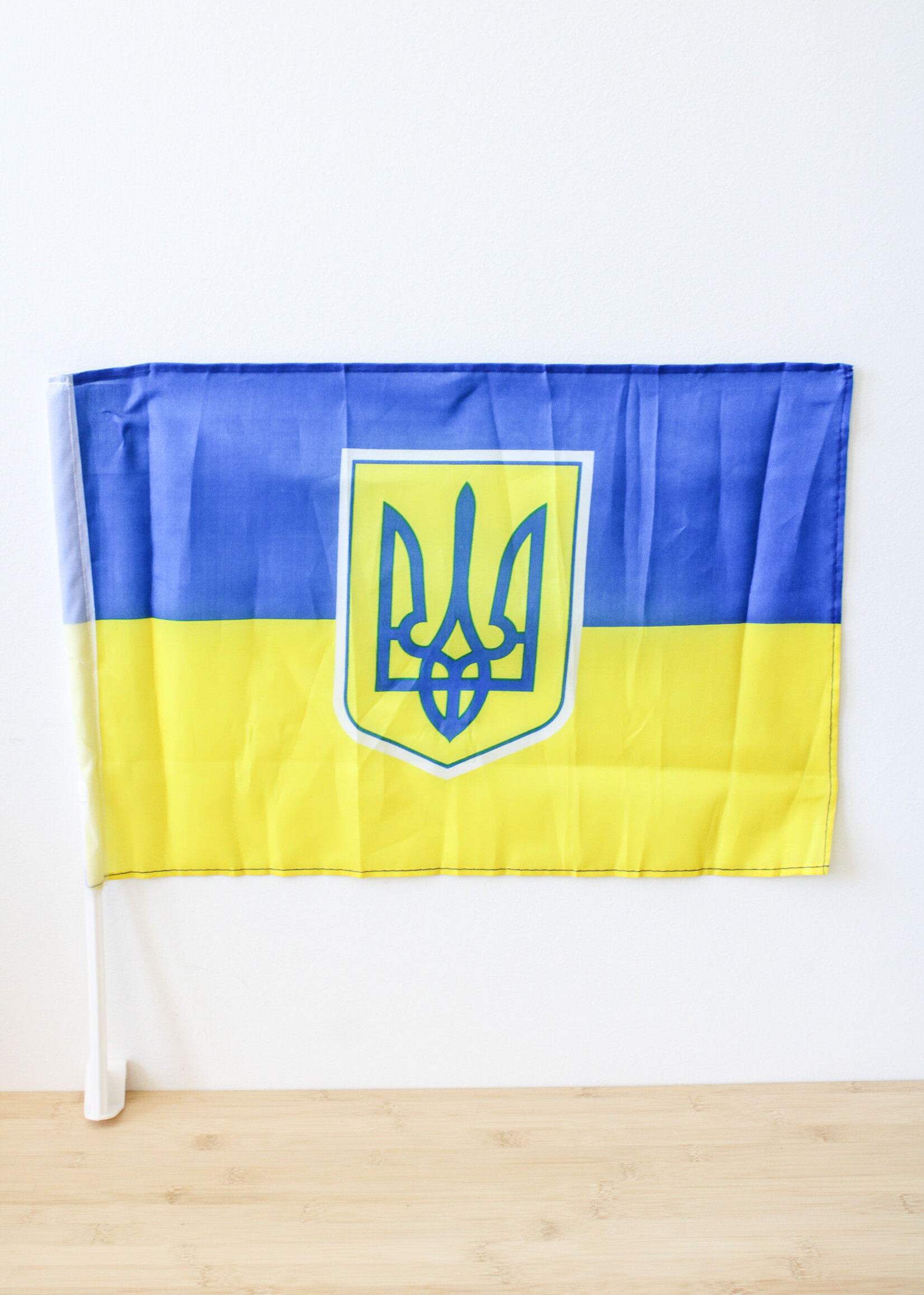 FLAG Ukrainian flag with Car bracket, small