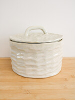 HOME - Ceramics Round White Jar