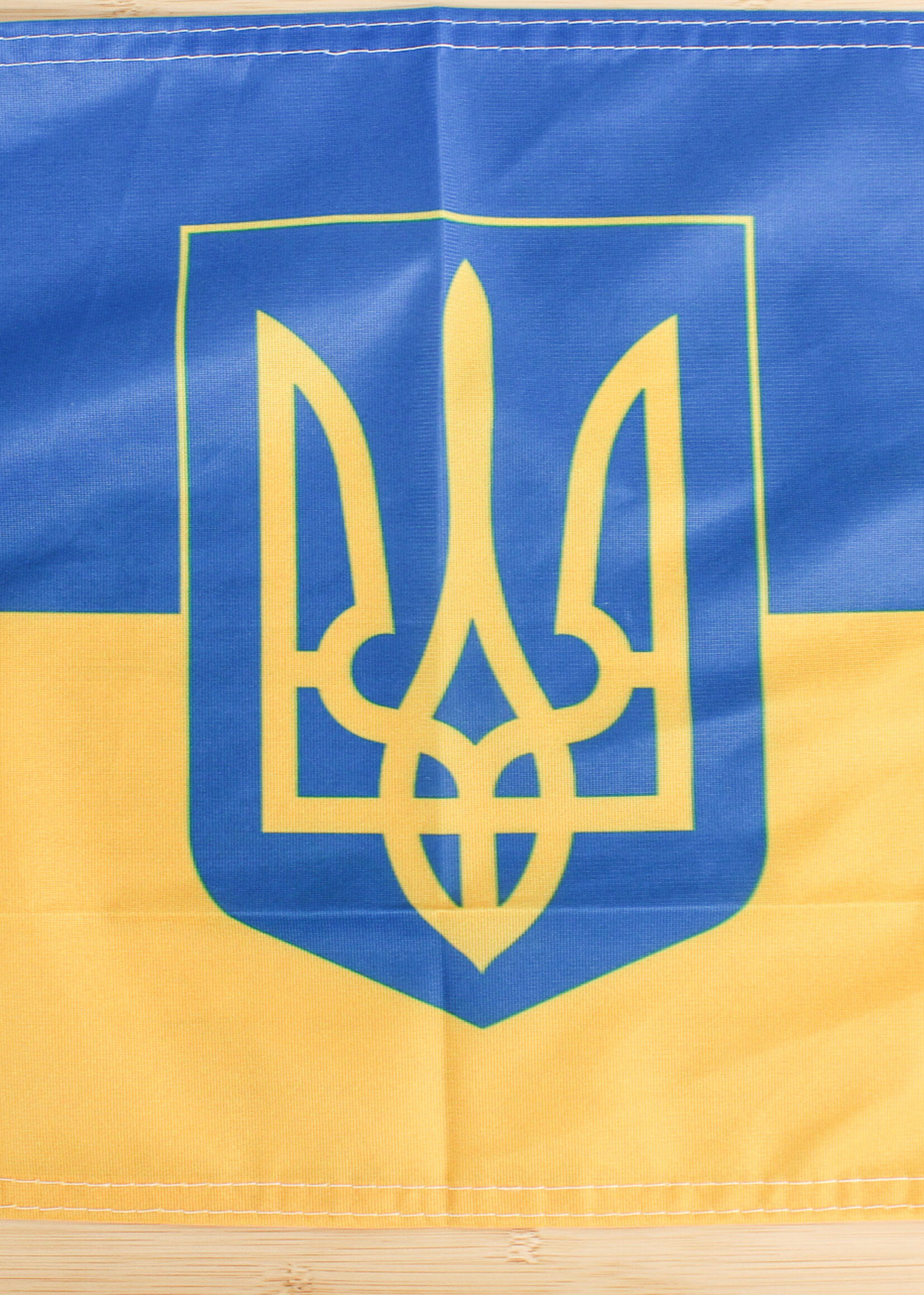 HOME - FLAG Ukrainian flag with Tryzub / Car bracket, big