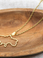 ACCESSORIES - Necklace Map of Ukraine Cut-out Gold