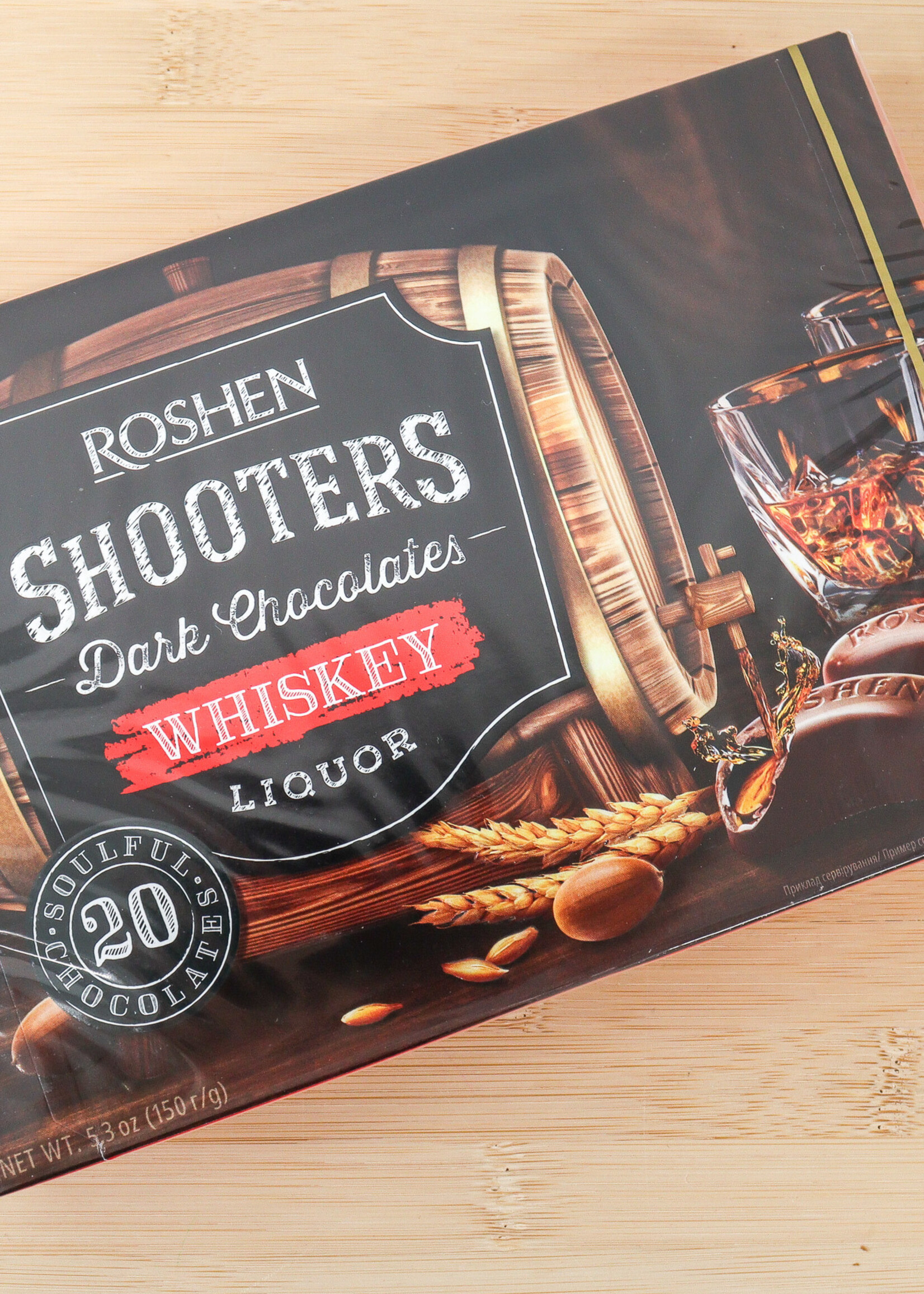 FOOD - Shooters Dark Chocolates Whiskey Liquor Fine Chocolate from Roshen Ukraine