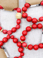 ACCESSORIES - Red Wooden Bracelets